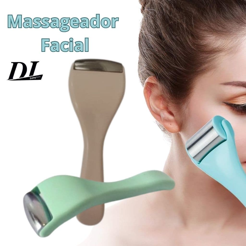 Rolo massageador Facial Gelado- Lifting e drenagem