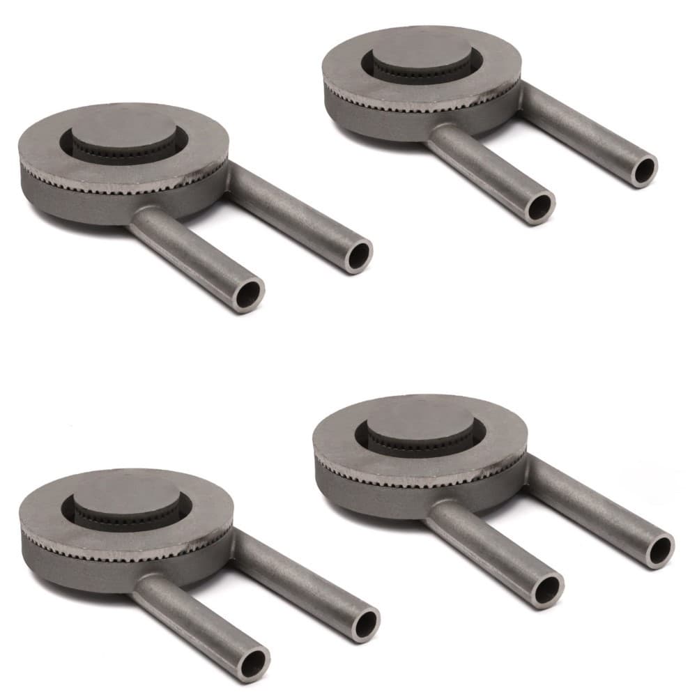 Kit 4 Queimador Duplo Médio Completo Para Fogão Industrial 17,5cm