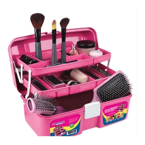 Maleta Organizadora Feminina Bandejas Multiuso Rosa toy MFE