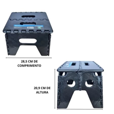 Banquinho Banco Banqueta cadeirinha infantil crianca Dobrável Portátil 21cm preta toy 25947