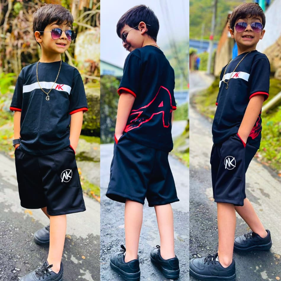 conjunto infantil juvenil kit 2 peças bermuda e camiseta manga curta barato 2 a 16 anos no Estilo