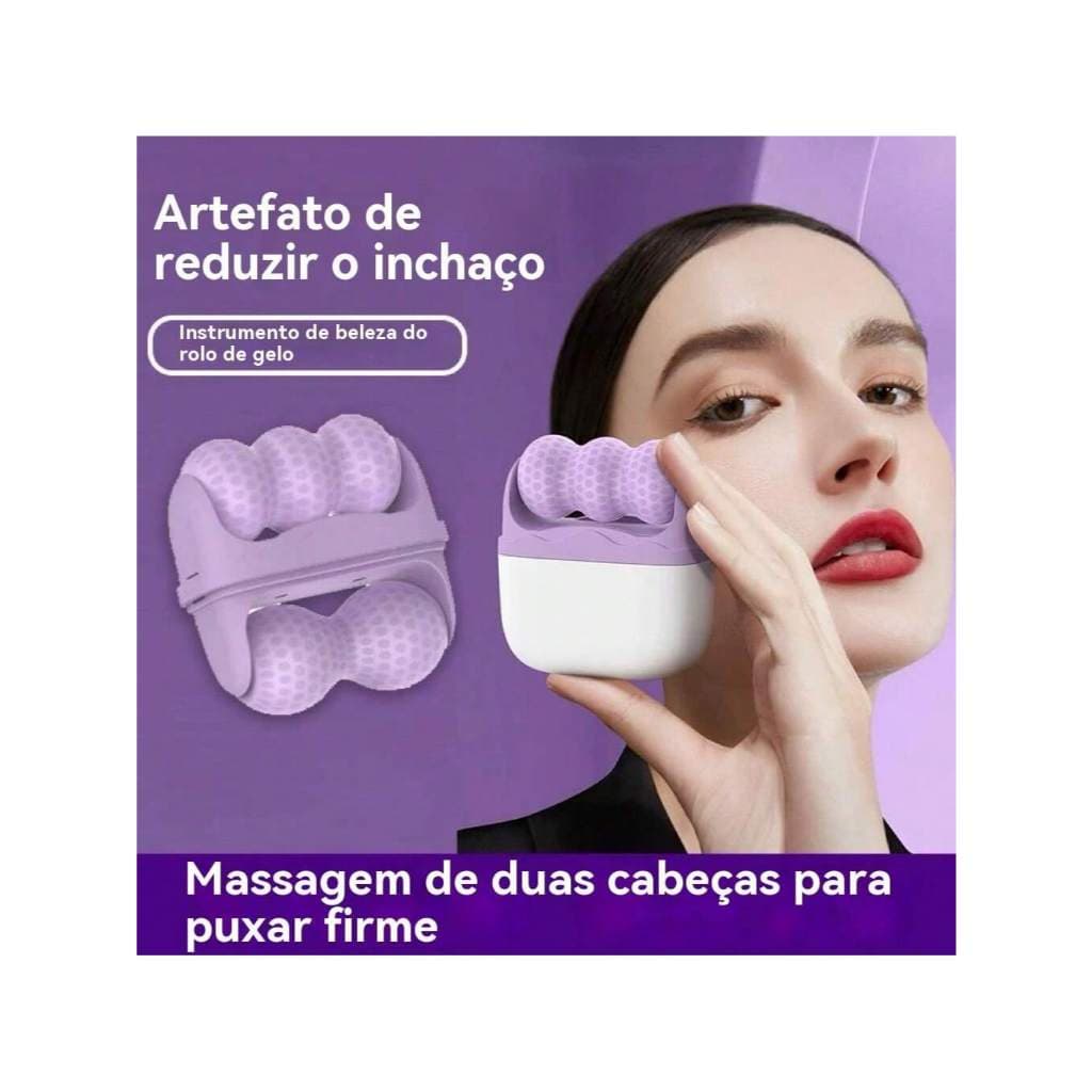 Rolo De Gelo 2 Em 1 Massageador Facial E Corporal Cuidados Com a Pele