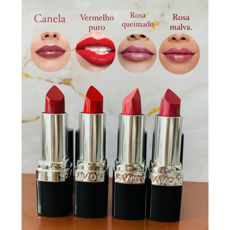Batom Ultracremoso FPS 15 Avon Vermelho Puro