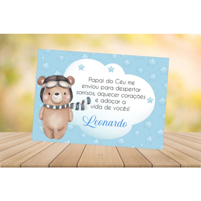 Tag para Lembrancinhas Nascimento Chá de Bebê ou outro evento Aviador Elefante / Nesta arte podemos alterar o personagem