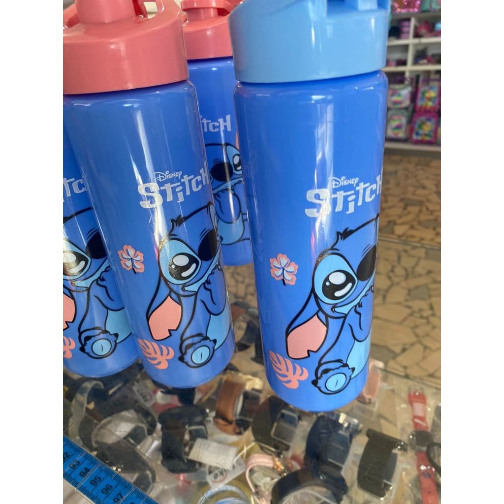 GARRAFA AGUA STITCH GARRAFINHA CANTIL ESCOLAR PLÁSTICO BOA QUALIDADE 700ML  SQUEEZE