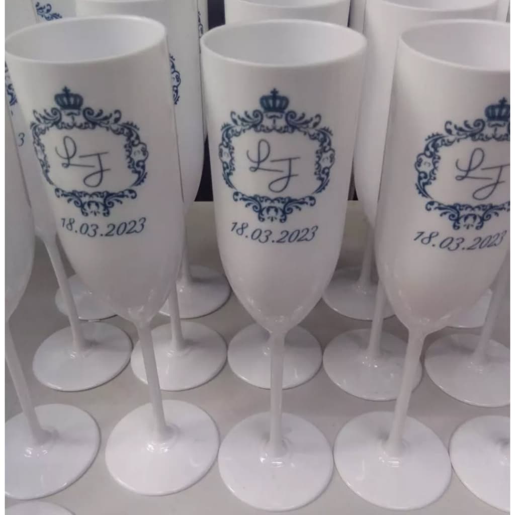 40 TAÇA DE CHAMPAGNE 190ml PERSONALIZADA (pré-venda)