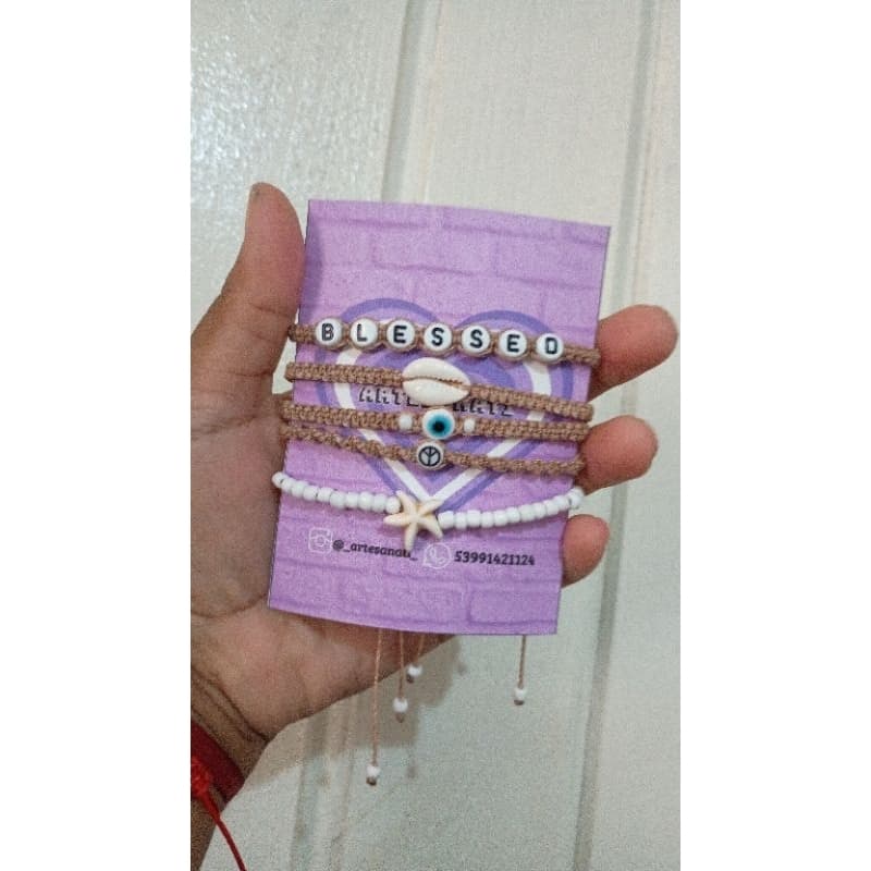 Mix de pulseiras praiano