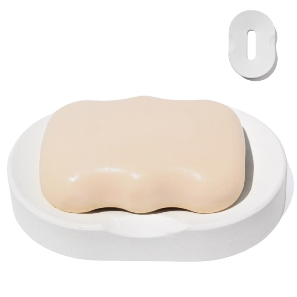 Saboneteira Porta Sabonete Banheiro Oval 11cm em Cimento