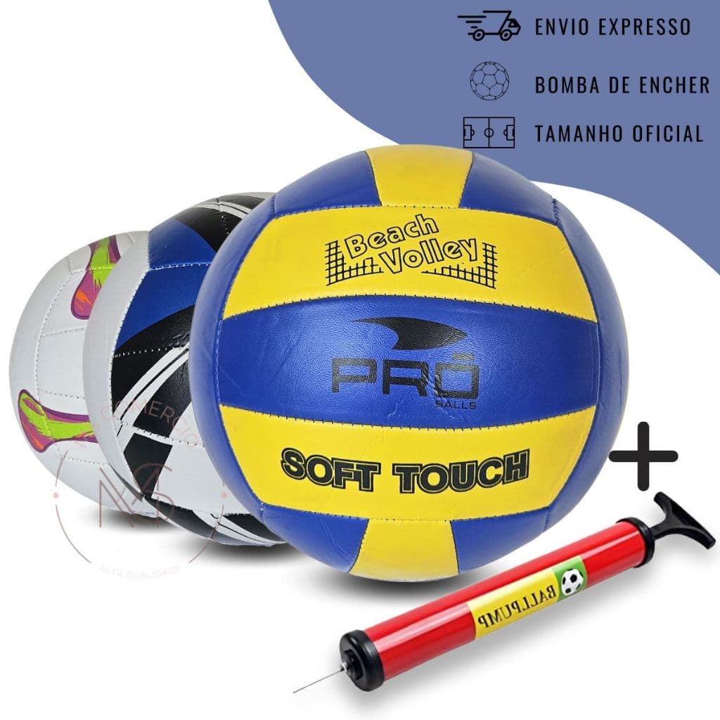 Bola de Volei Praia + Bomba de Encher