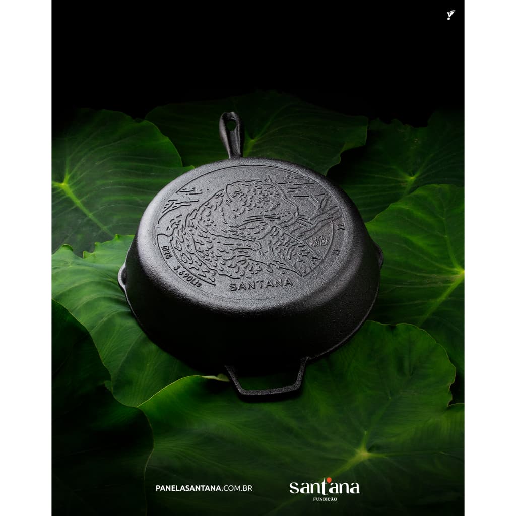 Frigideira 28cm Onça Pintada 3,69L Fundição Santana