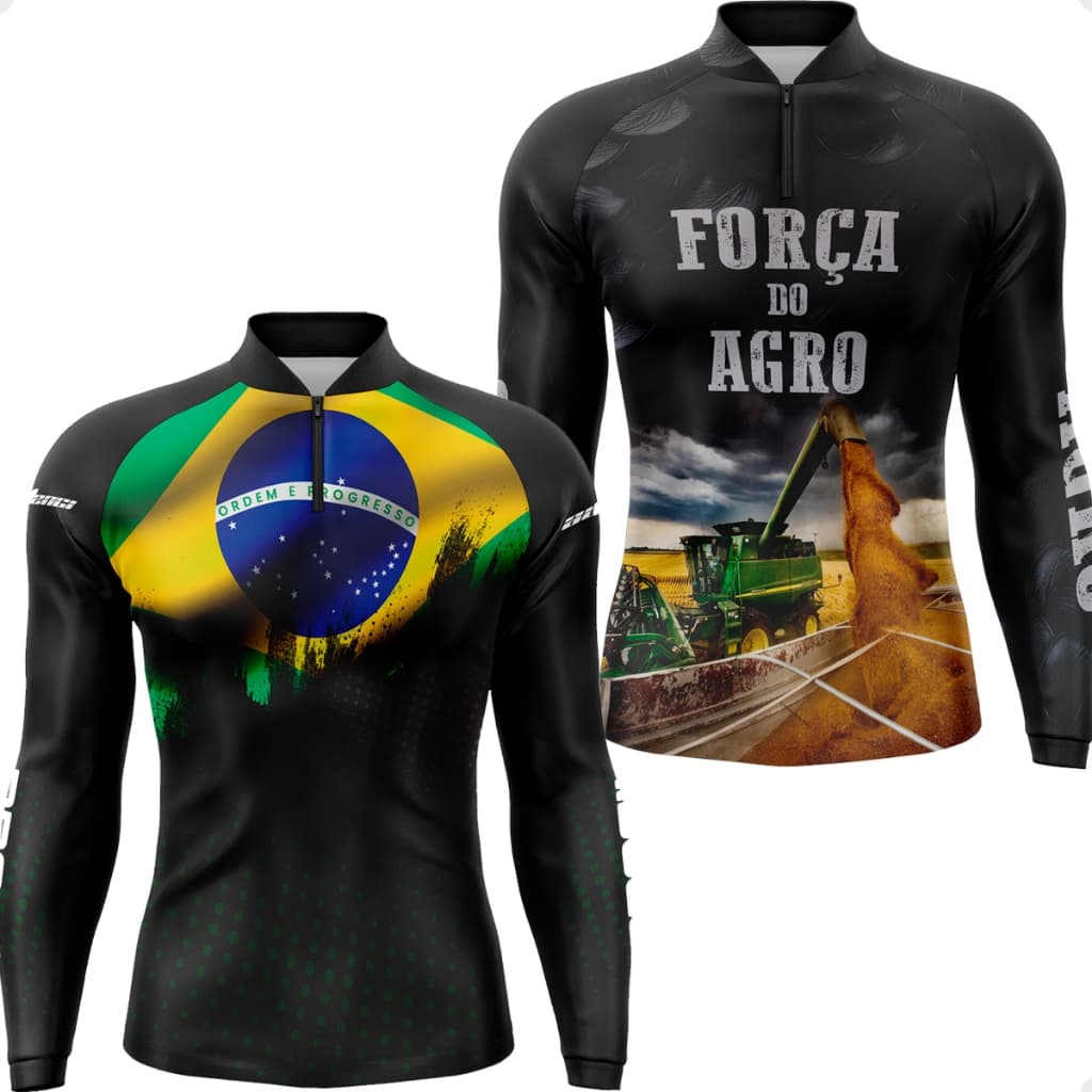 Kit 2 Camisa Agro Agropecuária Tecido Anti-Mosquito Fresco Leve Contortável