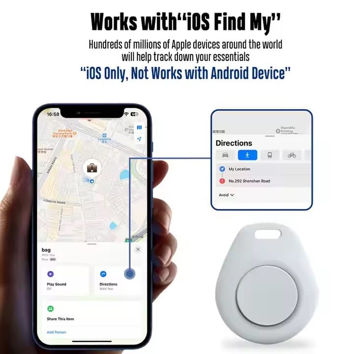 Rastreador Smart Tag Para iPhone Certificado MFI IOS Buscar GPS Localizador P.HQ