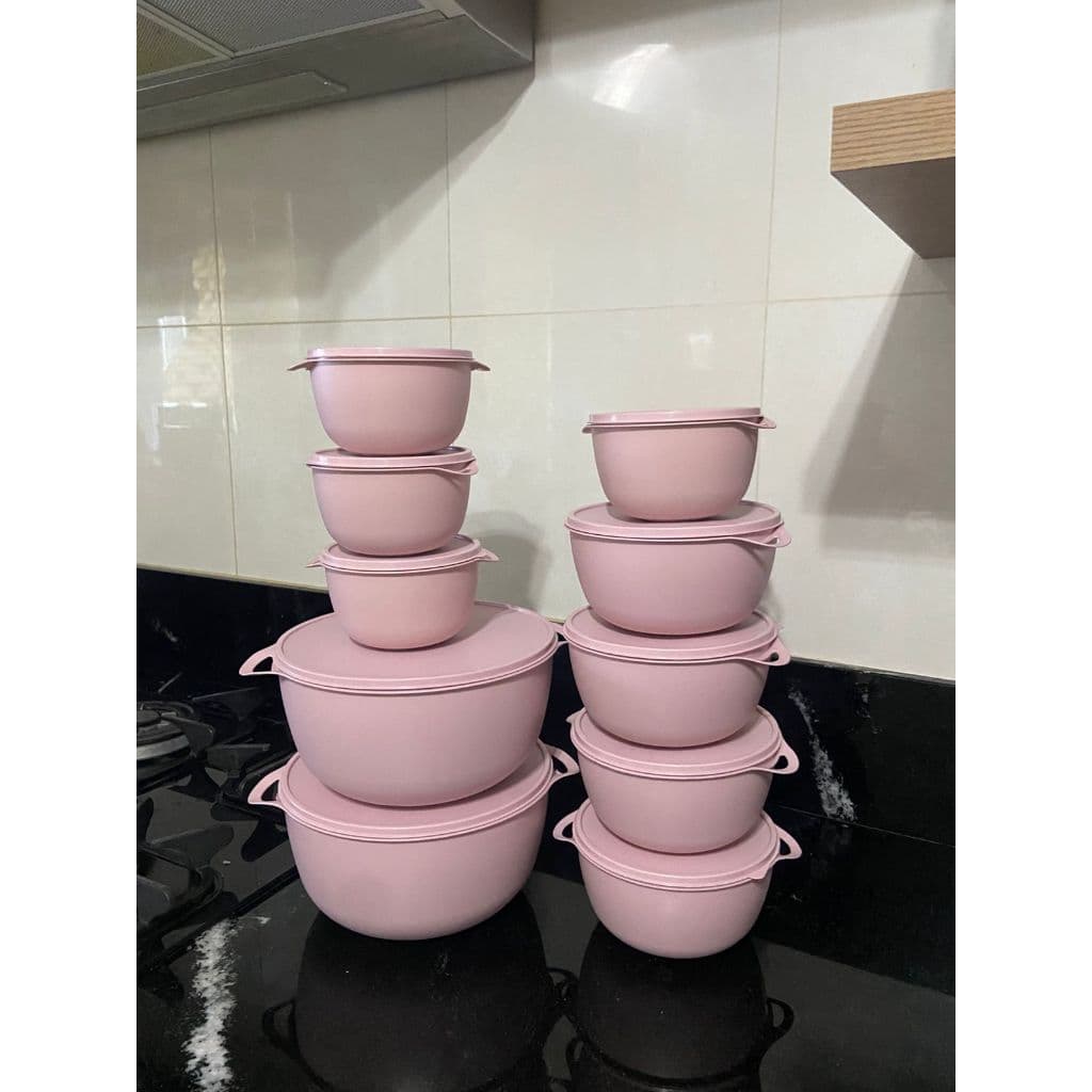 Kit 10 Potes Redondo  Bowl Organizador Alimentos