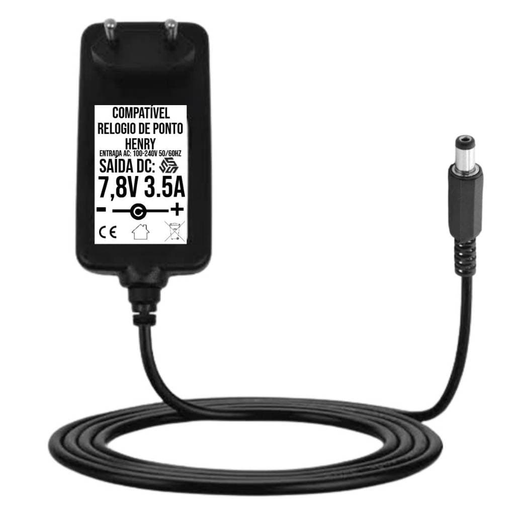 Fonte 7,8v 3,5a Relógio De Ponto Henry Prisma Super Fácil: R01, R02, R03, R04