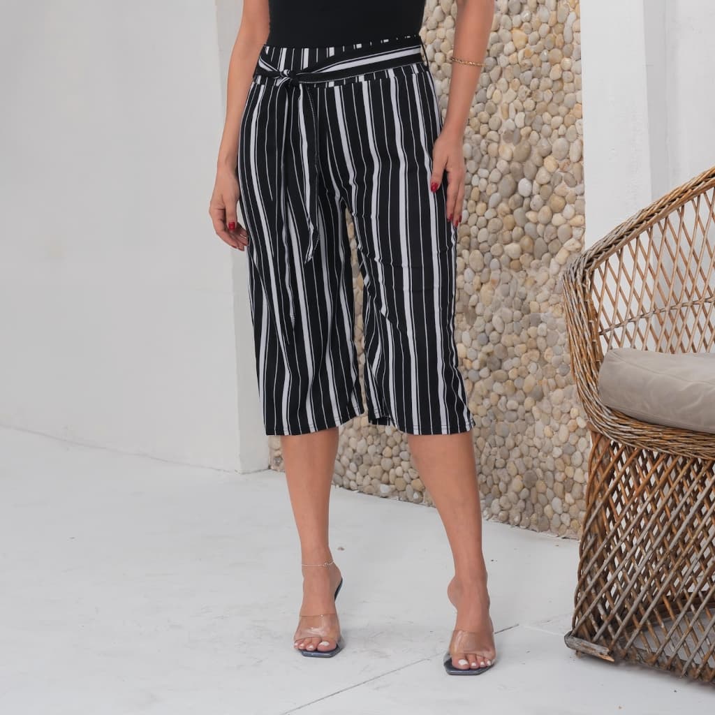 Calça Pantalona Pantacurt Feminina Cintura Alta