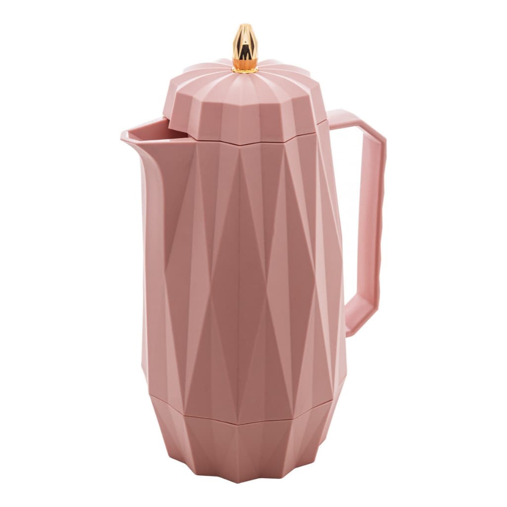 Garrafa Termica De Cafe De Luxo 1litro Para Chá Agua Quente Cor Rosa