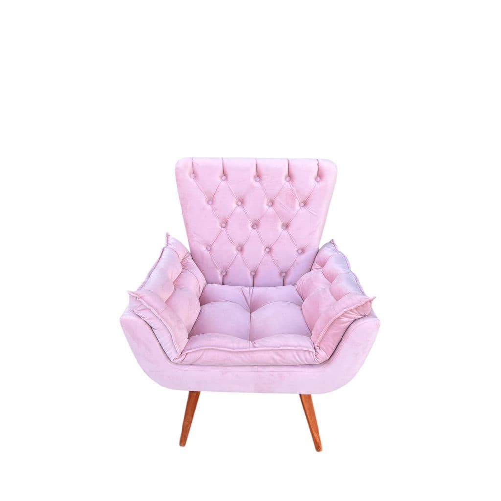 Big Estofados Poltrona Luxo Veludo – Estilo Capitone Classico Elegante Conforto e Sofisticação Retrô