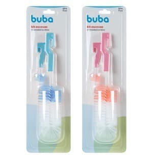 Kit Escovas para Lavar Mamadeiras e Bicos da Buba