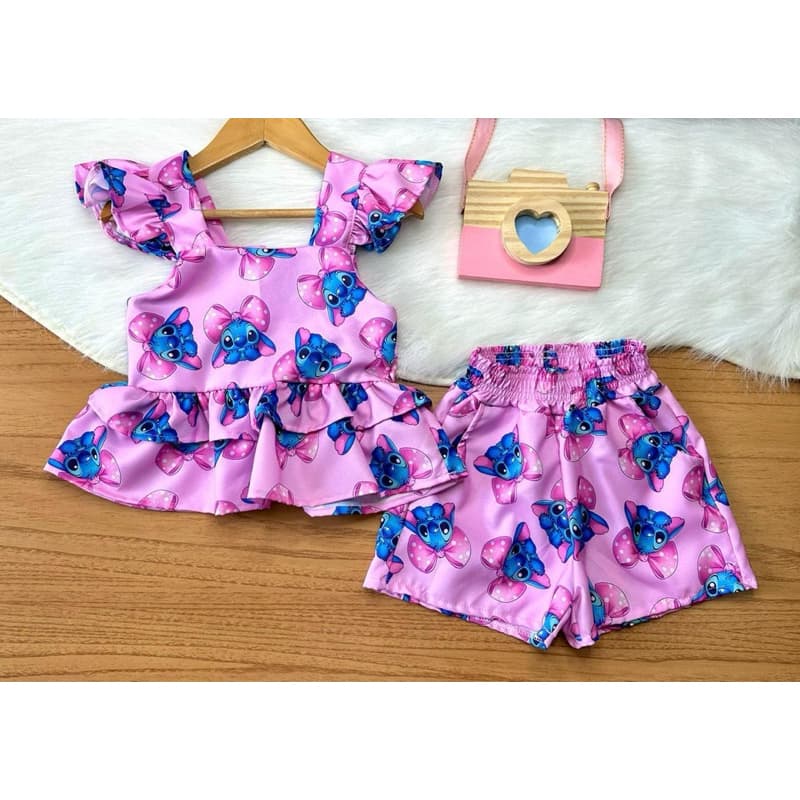 Conjunto Infantil Stitch Babado!