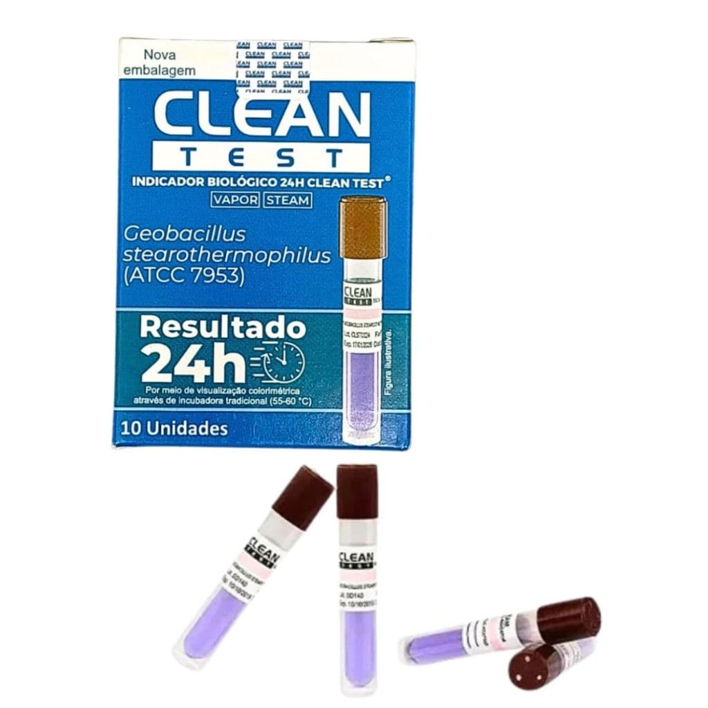Teste Biológico Indicador  Autoclave 10 Ampolas Clean-up Autoclave Esterilização Dentista Estética