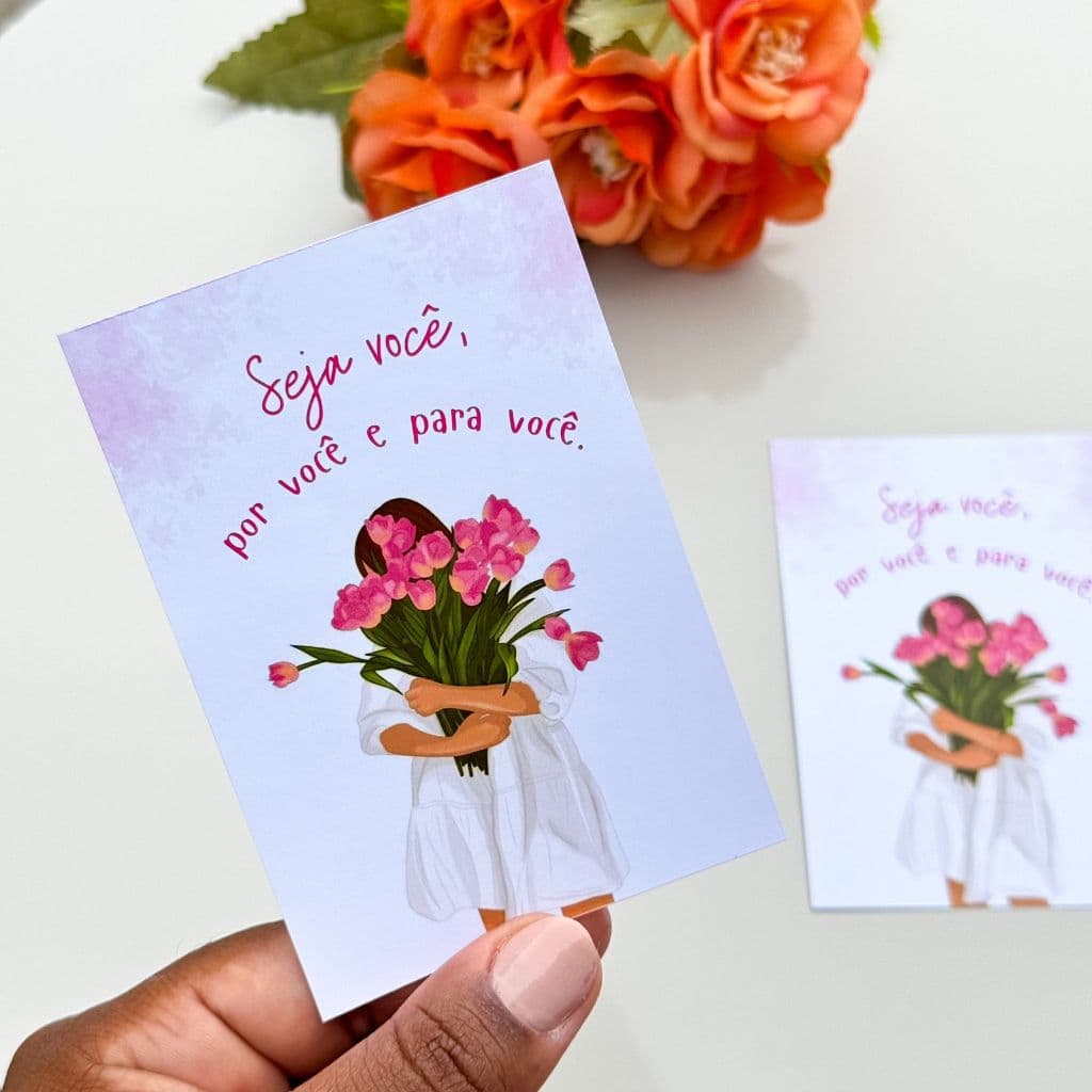 50/100 Folhetos Seja Você - Pronta entrega 7x10cm - Motivacional