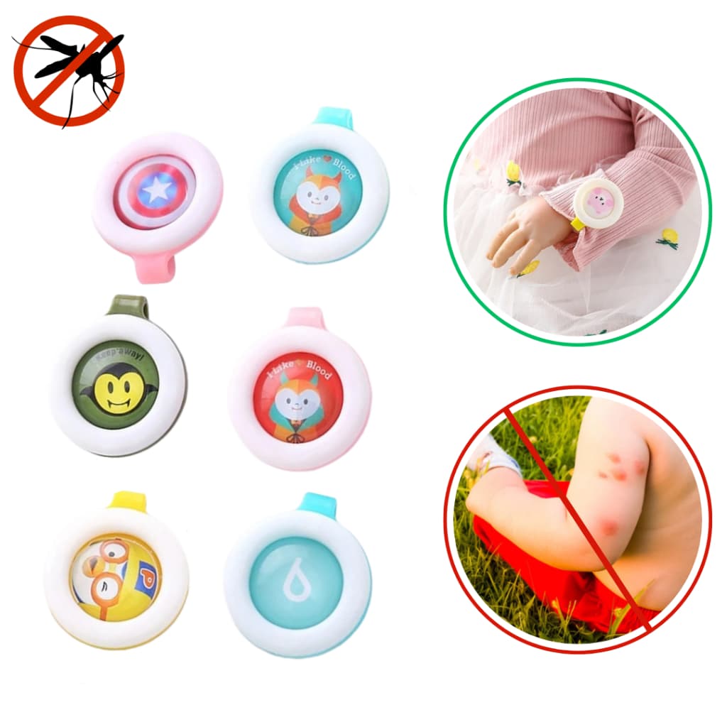 Broches Repelente Infantil e Bebes Anti Mosquito, Pernilongo e Insetos (Citronela com Camomila)