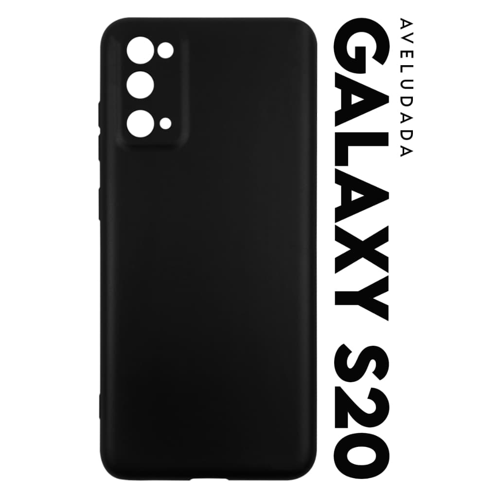 Capa Aveludada Preta + Película De Hydrogel HD Compatível Para Galaxy S20 Tela 6.2 G980
