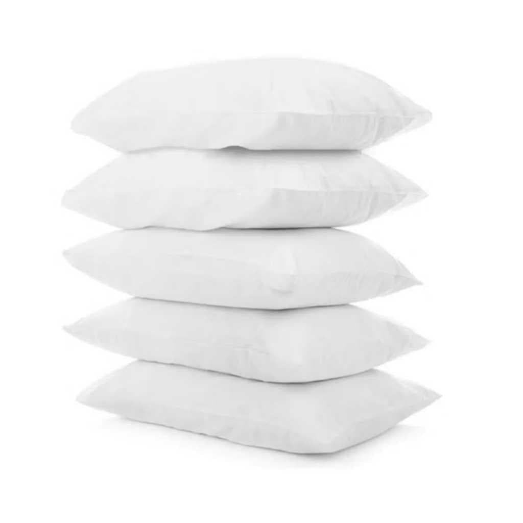 Kit Com 5 Travesseiros 50x70 Fibras Mistas Têxtil Macio Casa e Conforto