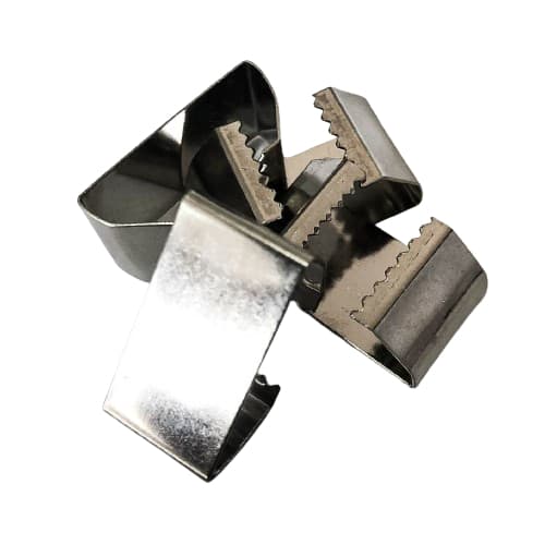 500 Chapinhas Dentada Garra Para Cordão de 25mm Fixador LA