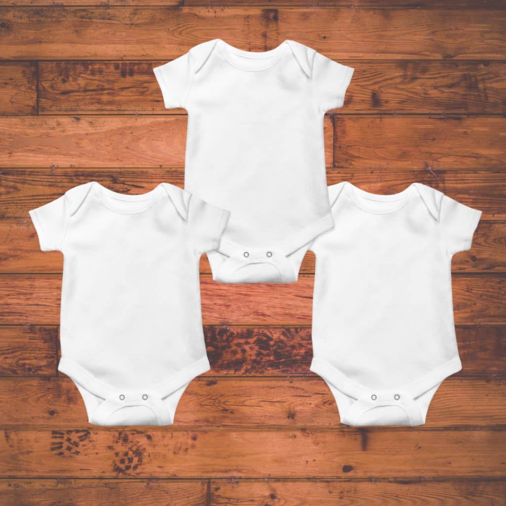 Kit 3 Body Bebê Infantil Branco Manga curta malha polielastano