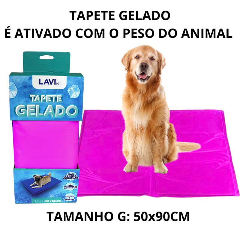 Tapete Gelado Refrescante Cachorro Gato G Várias Cores