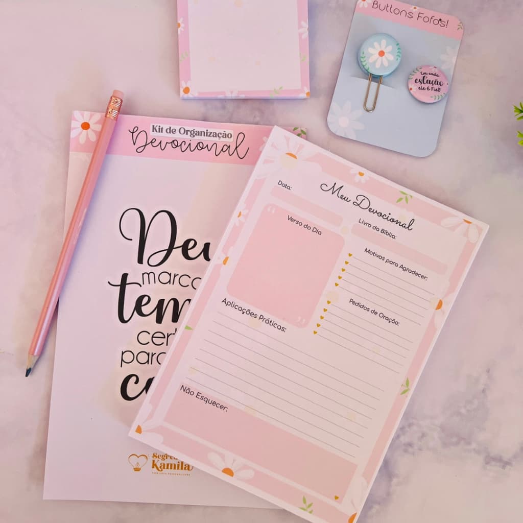 Bloco Planner Devocional Meu tempo com Deus A5 - 50 folhas