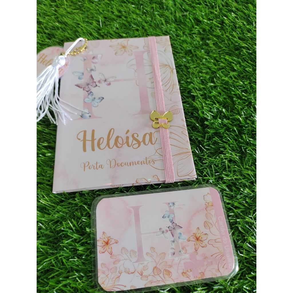 Porta documento bebê A6 ( pequeno) + cartão do SUS PERSONALIZADO