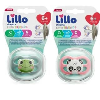 Chupeta Little Friends Simétrica Silicone TAM.2 +6 Meses Lillo