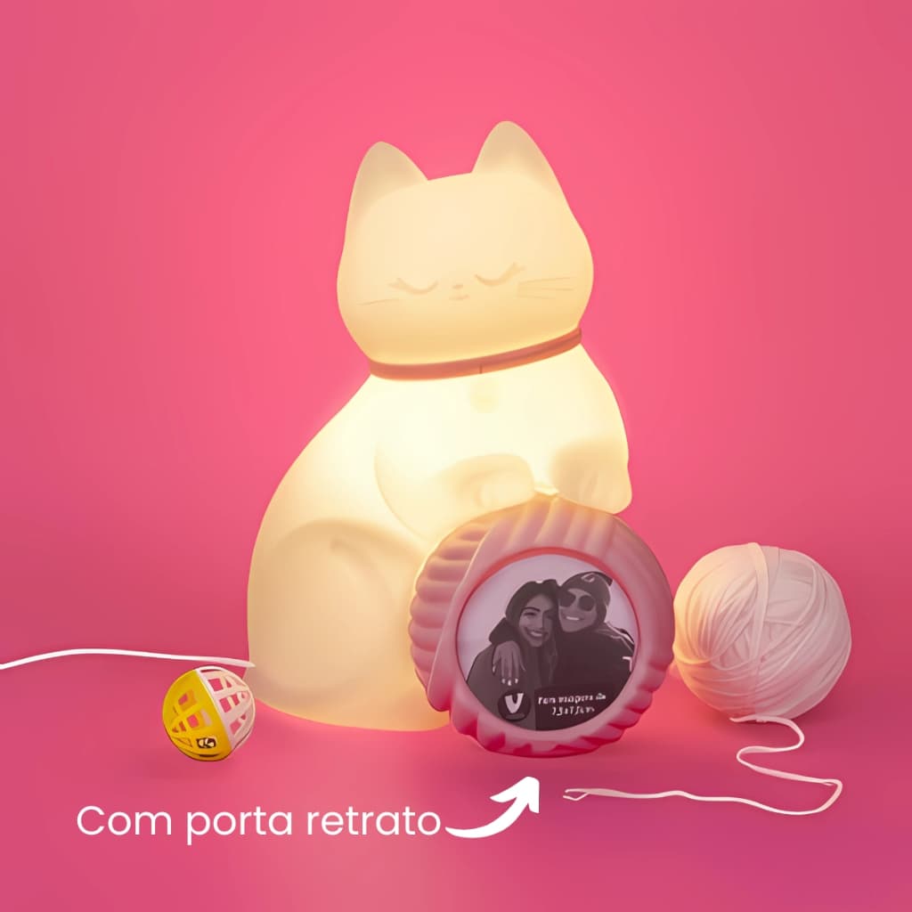 Luminária Gatinha com Porta Retrato