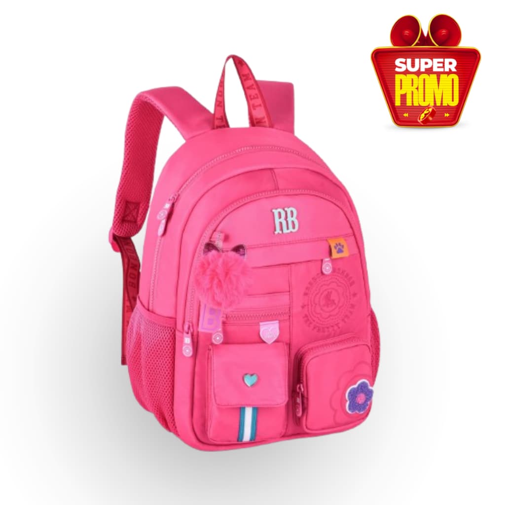 Mochila Costas Rebecca Bonbon Nylon Com Bordado Feminino