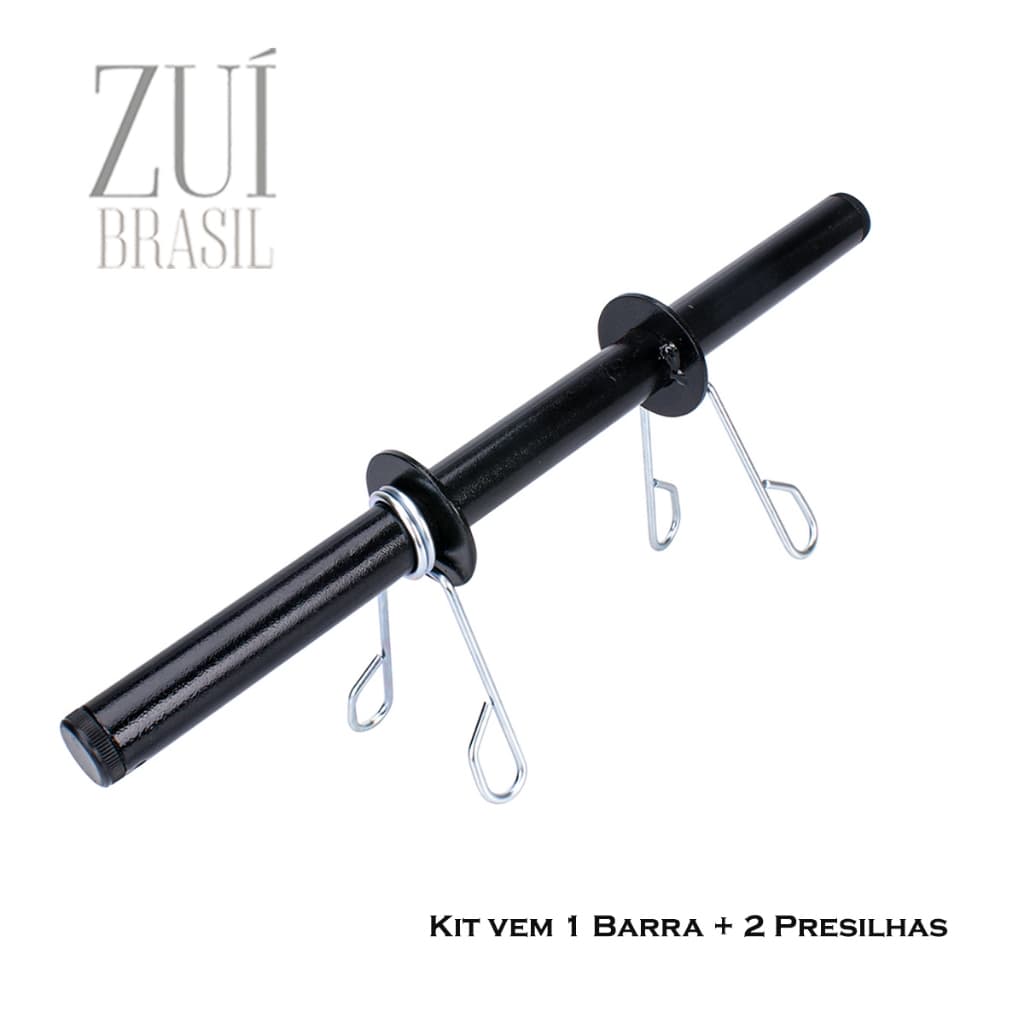 Par De Barra 40cm Halteres Presilha Musculação Peso Anilha