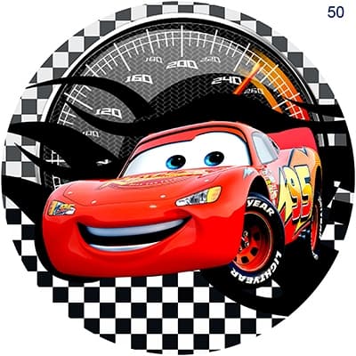 Painel de Mesa Carros 50cm Redondo Veste Fácil Mesversário