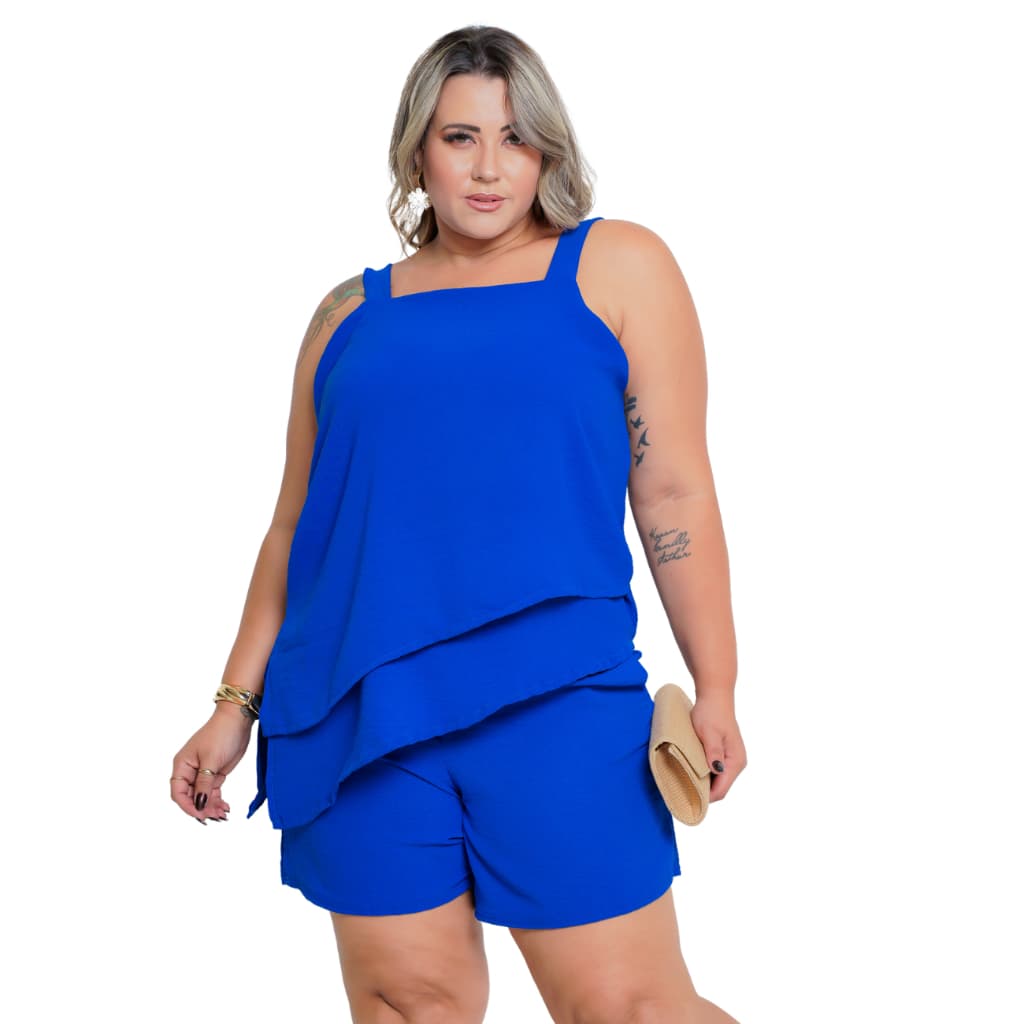 Conjunto Regata e shorts plus size blusinha verão