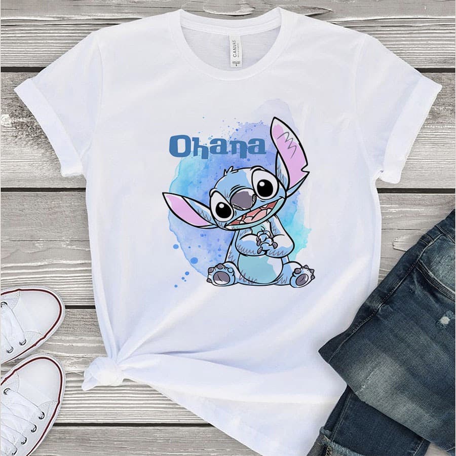 Bella Gis Camiseta Lilo Stitch Personagem Disney Personalizada