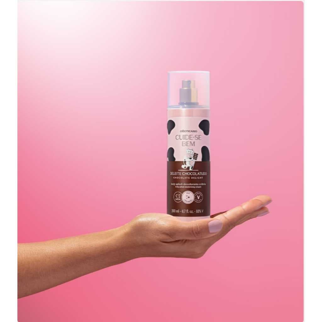 Body Splash Desodorante Colônia Cuide-se Bem Deleite Chocolatudo 200ml