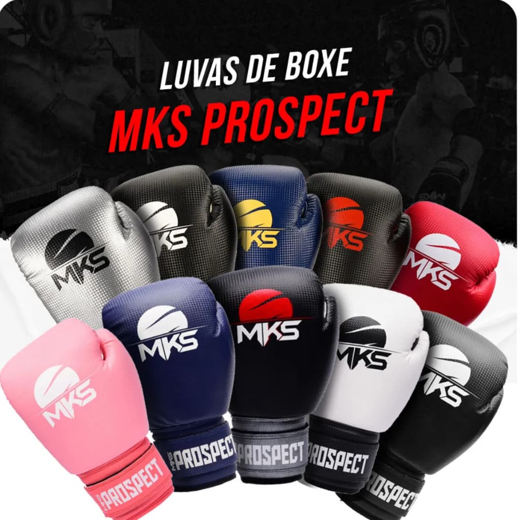 LUVA MUAY THAI BOXE KICKBOXING PROSPECT MKS COMBAT - ESCOLHA O SEU MODELO NAS VARIAÇÕES
