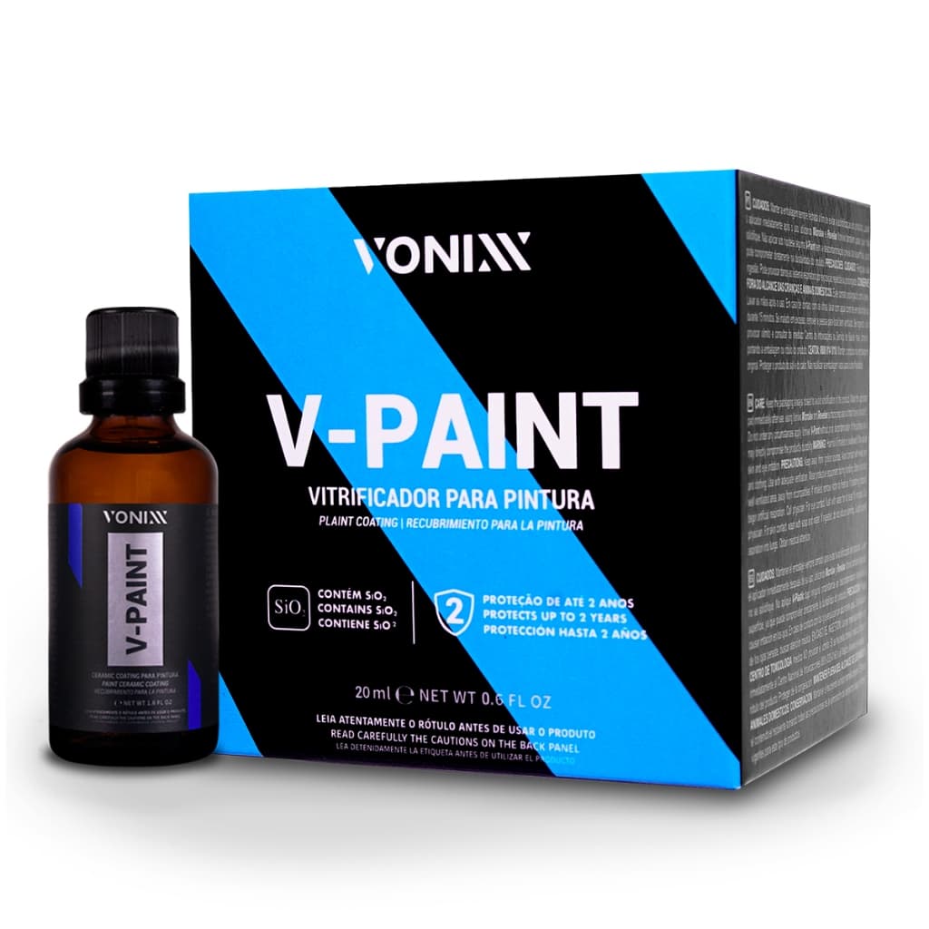 V-Paint Vitrificador Ceramic Coating Pintura Automotiva Longa Duração Proteção Brilho 20ml Vonixx