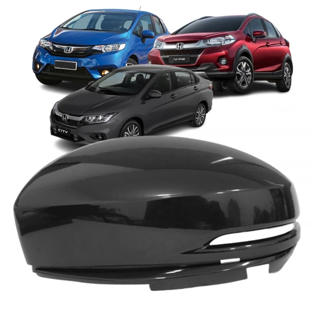 Capa Retrovisor Honda Fit 14/21 City WR-V 2018 / 2021 Com Furo de Pisca