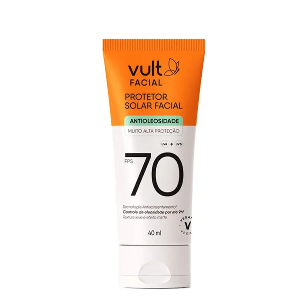 Protetor Solar Vult Facial Antioleosidade Fps70 - Lançamento Val 2027