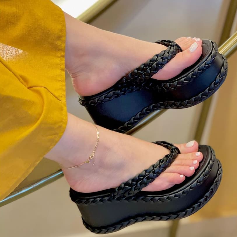 Tamanco Feminino Plataforma Casual Moda Tamanco Anabela Confortável Lançamento Blogueiras