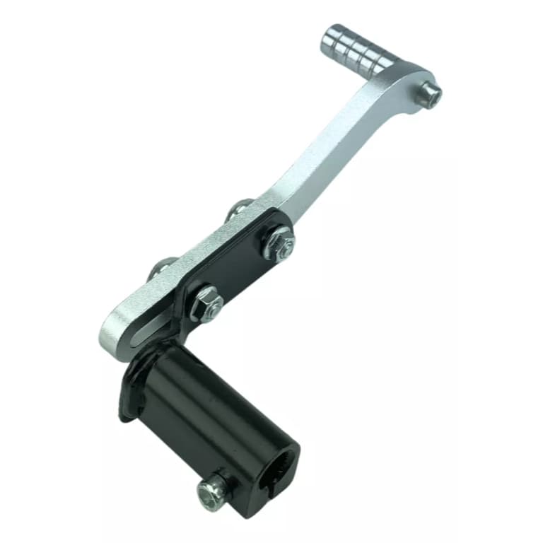 Pedal Cambio Marcha Alumínio Esportivo Moto Prata Prateado