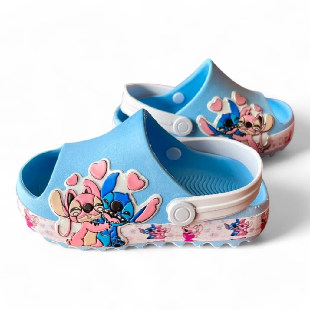 Sandálias Babuche Stitch Bebe Menina Confortável Fofo Macio Dia a Dia Escola