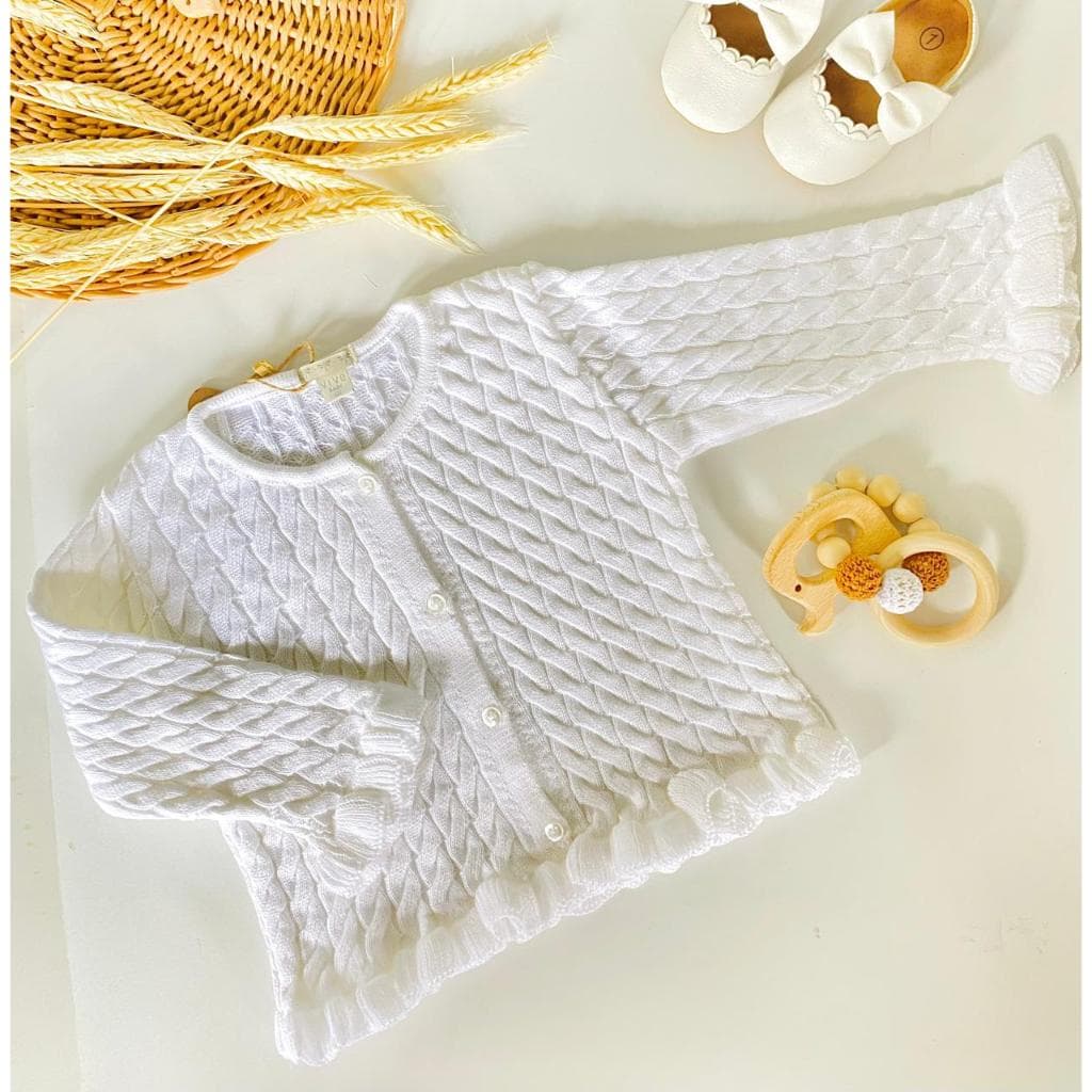 Casaquinho Blusa em Tricot Bebê Infantil Menina