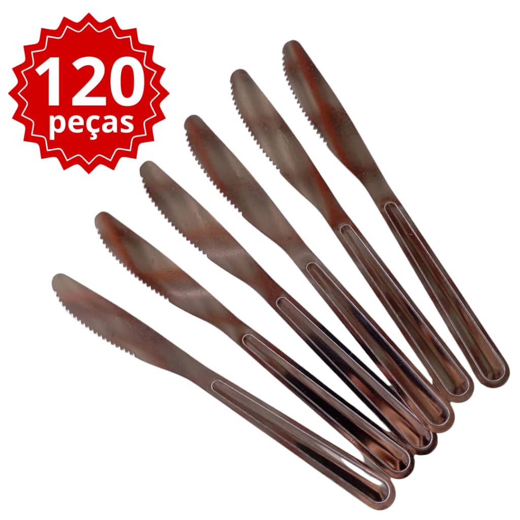 Jogo de Faca de Cozinha de Mesa Talheres Aço Inox